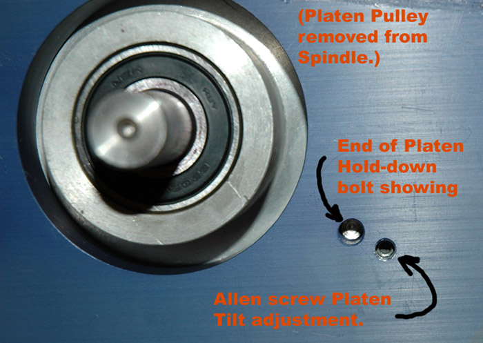 Omni Platen Adjustment Screws Bottom View